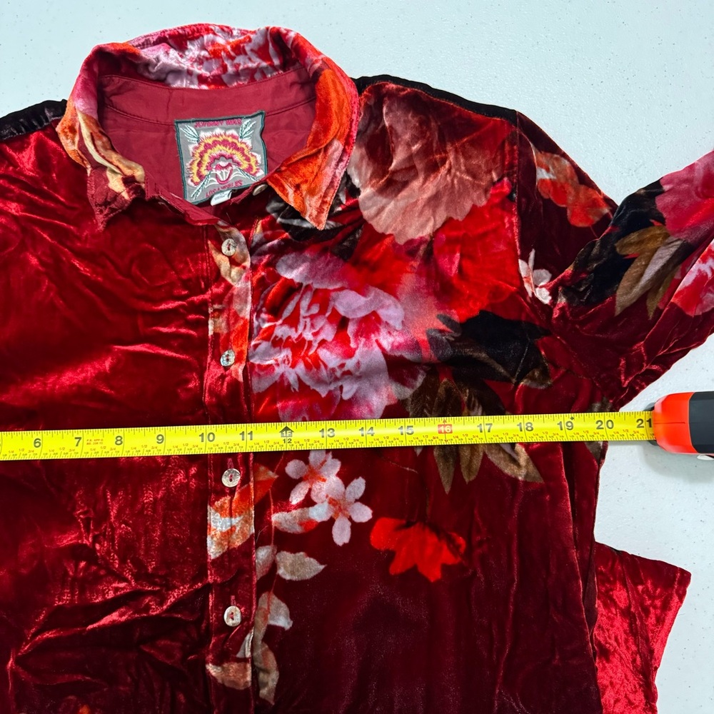 Johnny Was Coralie Velvet Relaxed Overshirt - Picture 8 of 9